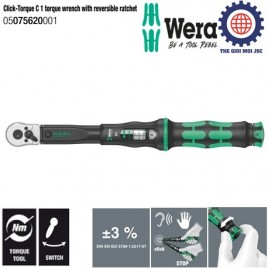 Click-Torque C 1 torque wrench with reversible ratchet, 10 – 50Nm – Wera 05075620001
