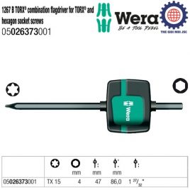 Dụng cụ mở vít Wera dạng lá cờ kết hợp lục giác và hoa thị 1267 B TORX® combination flagdriver for TORX® and hexagon socket screws – Wera 05026373001