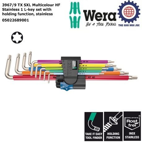 3967 SXL HF TORX® Multicolour Wera 05022689001