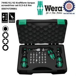 Bộ tua vít lực 7440/41/42 Kraftform torque screwdriver (0.3-6.0 Nm), Wera 05074739001