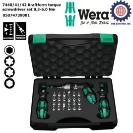 Bộ tua vít lực 7440/41/42 Kraftform torque screwdriver (0.3-6.0 Nm) Wera 05074739001