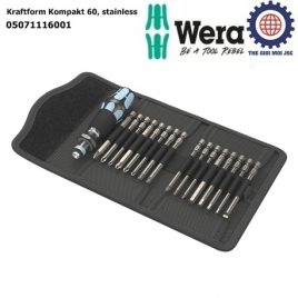 Bộ dụng cụ mở vít thép không gỉ Kraftform Kompakt 60 Wera 05071116001