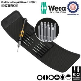 Bộ tua vít chống tĩnh điện Kraftform Kompakt Micro 11 ESD 1 gồm 11 cái Wera 05073670001