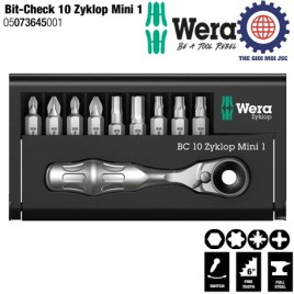 Bộ đầu vít Wera 10 cái Bit-Check 10 Zyklop Mini 1 Wera 05073645001