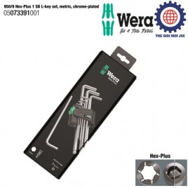 Bộ khóa lục giác dài 9 cái 950/9 Hex-Plus 1 SB Wera 05073391001