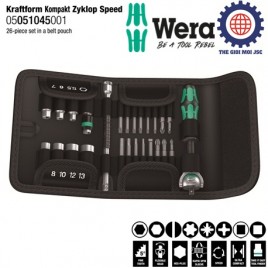 Bộ tuýp Kraftform Kompakt Zyklop Speed 1/4″ gồm 26 chi tiết Wera 05051045001