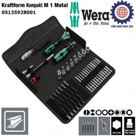 BỘ KHẨU 1/4″ Kraftform Kompakt M 1 Metal GỒM 39 CHI TIẾT WERA 05135928001