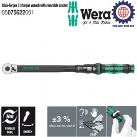 Cần xiết chỉnh lực Wera Click-Torque C 3 lực 40 – 200Nm 1/2″ Wera 05075622001