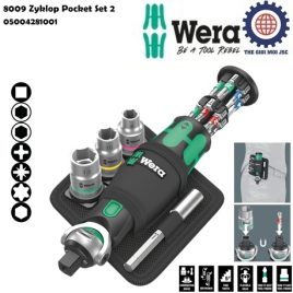 Bộ dụng cụ mở vít và tuýp Wera 05004281001 8009 Zyklop Pocket Set 2 gồm 18 chi tiết đầu vào vít 1/4″ và tuýp 3/8″