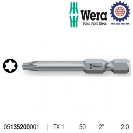 ĐẦU VÍT HOA THỊ TX1 x 50MM – 867/4 Z TORX® bits – WERA 05135200001