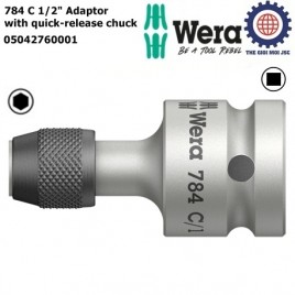 Đầu chuyển 784 C/1 vuông 1/2″ ra lục giác 1/4″ với  tháo lắp nhanh – Wera 05042760001