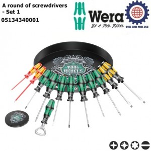 Bo tua vit A round of screwdrivers - Set 1 Wera 05134340001