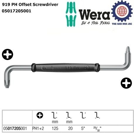 919 PH Offset Screwdriver Wera 05017205001