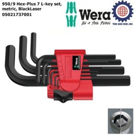 Bộ khóa lục giác ngắn 950/9 Hex-Plus 7 L-key set, metric, BlackLaser Wera 05021737001