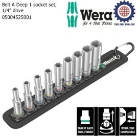 Bộ tuýp dài Wera Belt A Deep 1 socket set, 1/4″ drive, Wera 05004525001