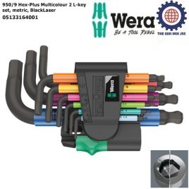 Bộ khóa lục giác ngắn nhiều màu sắc 950/9 Hex-Plus Multicolour 2 hệ mét Wera 05133164001