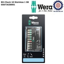 Bộ đầu vít thép không gỉ Bit-Check 10 Stainless 1 SB Wera 05073630001