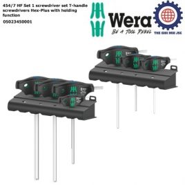 Bộ vít lục giác T Hex – Plus với chức năng giữ 454/7 HF Set 1 screwdriver set T-handle screwdrivers Hex-Plus with holding function Wera 05023450001