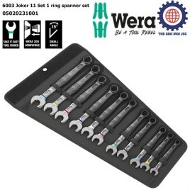 Bộ cờ lê tròng 11 cái 6003 Joker 11 Set 1 ring spanner Wera 05020231001