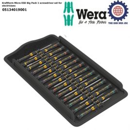 Bộ tua vít điện tử chống tĩnh điện Wera 05134019001 Kraftform Micro ESD Big Pack 1 screwdriver set for electricians