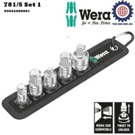 Bộ đầu chuyển 1/4″ 1/2″ và 3/8″ Wera 05042680001 781/5 Set 1