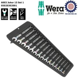 Bộ cờ lê đầu tròng 15 cái Wera 05020302001 6003 Joker 15 Set 1 combination wrench set