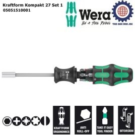 Dụng cụ mở vít Wera 05051510001 Kraftform Kompakt 27 Set 1 gồm 7 cái