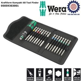 Bộ dụng cụ mở vít Wera 05059303001 Kraftform Kompakt 60 Tool Finder gồm 17 cái