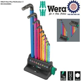 Bộ lục giác Wera giá nhựa để đứng trên bàn và treo tường Wera 05133165001 950/9 Hex-Plus Multicolour 3 gồm 9 cái