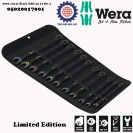 Bộ cờ lê tròng cóc phiên bản giới hạn màu đen 6000 Joker Black Edition 11 Set 1 gồm 11 cái Wera 05020017001