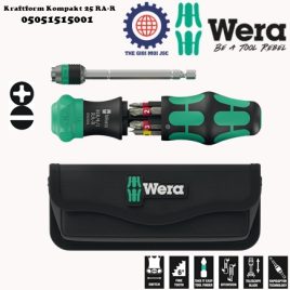Dụng cụ mở vít đa năng tròng cóc tự động Kraftform Kompakt 25 RA-R with pouch gồm 6 cái Wera 05051515001