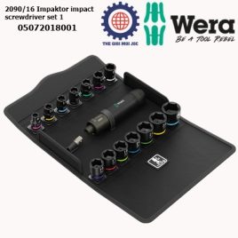 Bộ tua vít đóng 16 chi tiết Wera 2090/16 Impaktor impact screwdriver set 1, 3/8″ hệ mét mã 05072018001