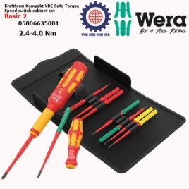 Bộ tua vít lực cách điện 2.4-4.0 Nm Wera Kraftform Kompakt VDE Safe-Torque Speed switch cabinet set Basic 2 mã 05006635001